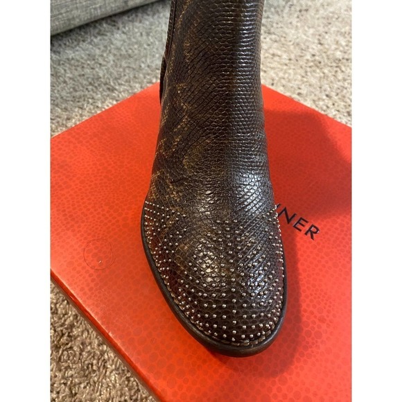 Pronto Lizard-embossed stud boots-6 - Picture 7 of 9
